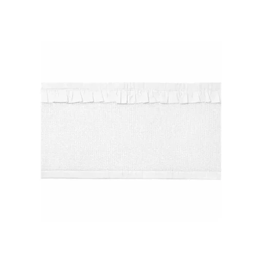 BreathableBaby - Forro de berço de malha respirável de luxo, babado branco