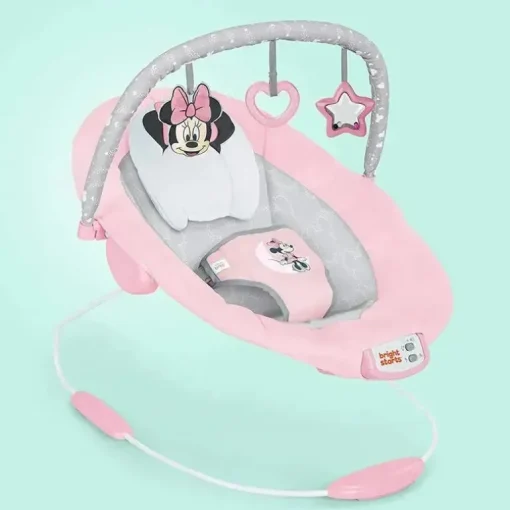 Bright Starts - Baby Disney Minnie Mouse Rosy Skies Bouncer Rosa