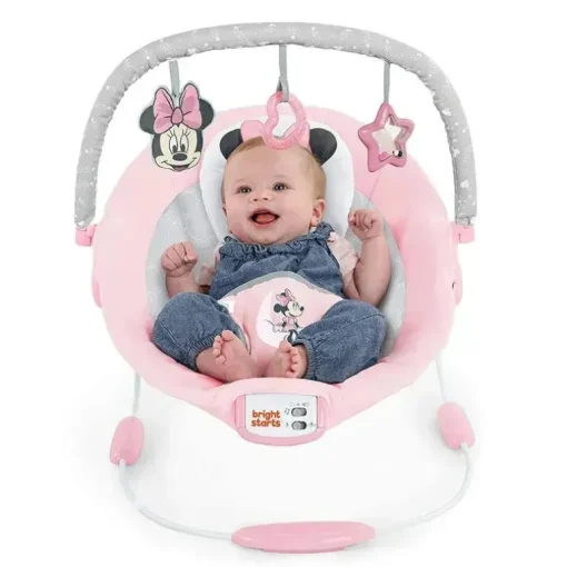 Bright Starts - Baby Disney Minnie Mouse Rosy Skies Bouncer Rosa