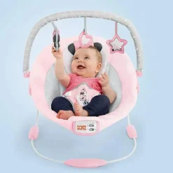 Bright Starts - Baby Disney Minnie Mouse Rosy Skies Bouncer Rosa