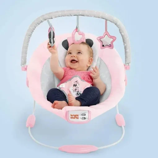 Bright Starts - Baby Disney Minnie Mouse Rosy Skies Bouncer Rosa