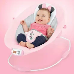 Bright Starts - Baby Disney Minnie Mouse Rosy Skies Bouncer Rosa