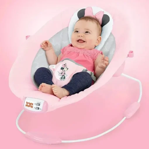 Bright Starts - Baby Disney Minnie Mouse Rosy Skies Bouncer Rosa