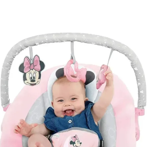 Bright Starts - Baby Disney Minnie Mouse Rosy Skies Bouncer Rosa