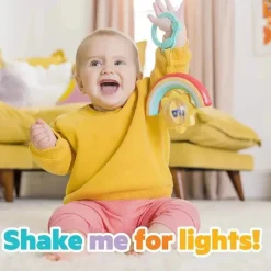 Bright Starts - Brinquedo de atividade para bebês Sun Shaker Shake &amp; Glow
