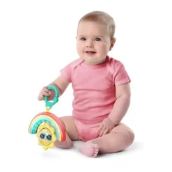 Bright Starts - Brinquedo de atividade para bebês Sun Shaker Shake &amp; Glow