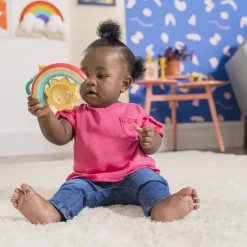 Bright Starts - Brinquedo de atividade para bebês Sun Shaker Shake &amp; Glow