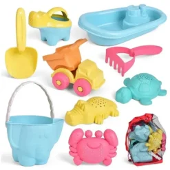 Brinquedinhos divertidos - conjunto de 9 peças de brinquedos de areia e animais