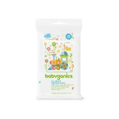 Brinquedos Babyganics, toalhetes de mesa e cadeira alta, sem fragrância 25 unidades