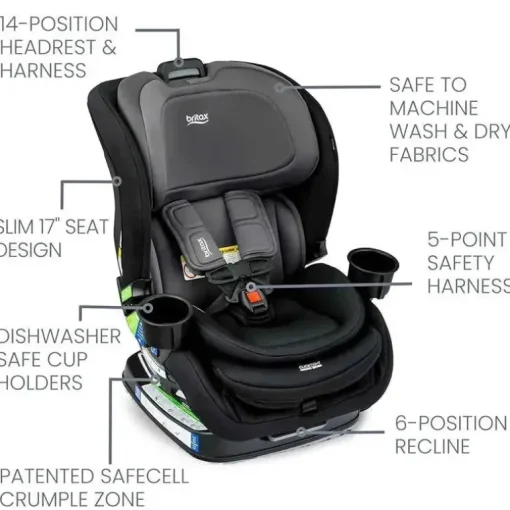 Britax - Assento de carro conversível estreito em álamo, Stone Onyx