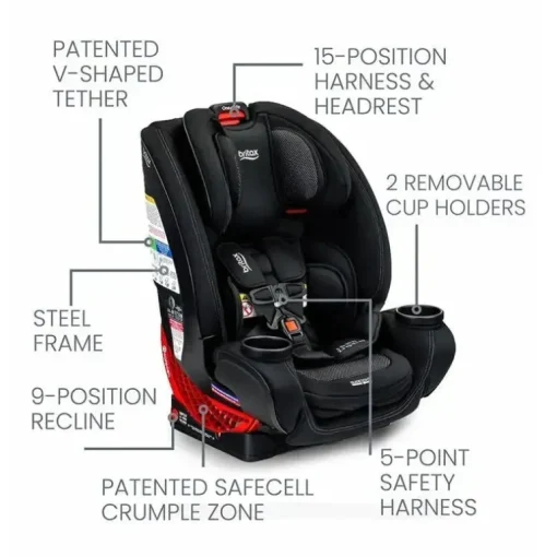 Britax - Assento de carro All-in-One One4Life ClickTight, Cool Flow Carbon