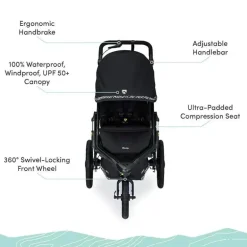 Britax - BOB Gear Alterrain Pro Carrinho de corrida para todos os climas, Lunar