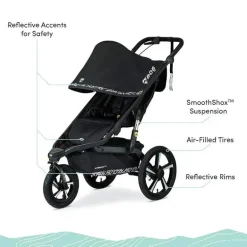 Britax - BOB Gear Alterrain Pro Carrinho de corrida para todos os climas, Lunar