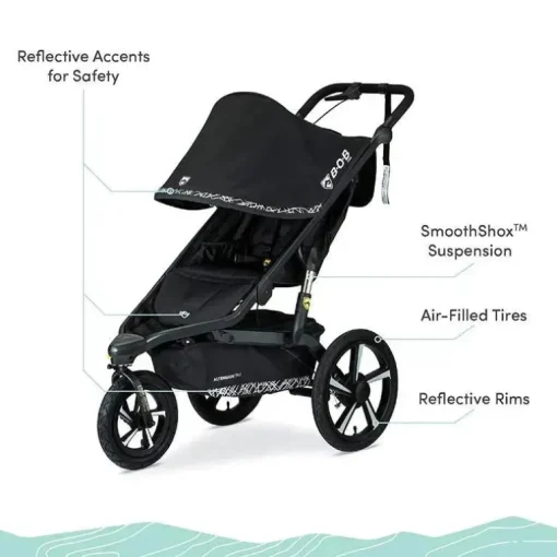 Britax - BOB Gear Alterrain Pro Carrinho de corrida para todos os climas, Lunar