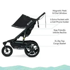 Britax - BOB Gear Alterrain Pro Carrinho de corrida para todos os climas, Lunar