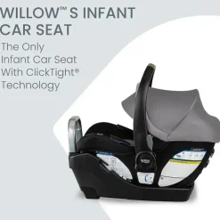 Britax - Cadeira Auto Infantil Willow S com Base Alpina Anti-Rebote, Grafite Onyx