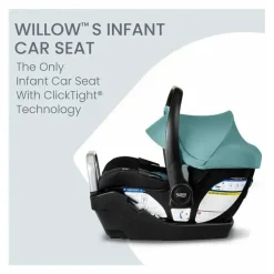 Britax - Cadeira de carro infantil Willow S com base anti-rebote alpina, Jade Onyx