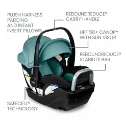 Britax - Cadeira de carro infantil Willow S com base anti-rebote alpina, Jade Onyx