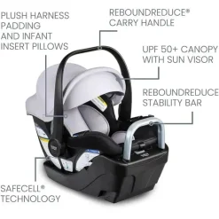 Britax - Cadeira de carro infantil Willow S com base anti-rebote alpina, Glacier Onyx