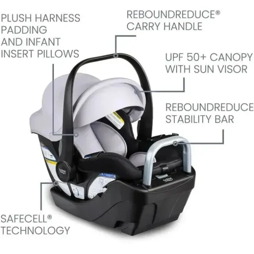 Britax - Cadeira de carro infantil Willow S com base anti-rebote alpina, Glacier Onyx
