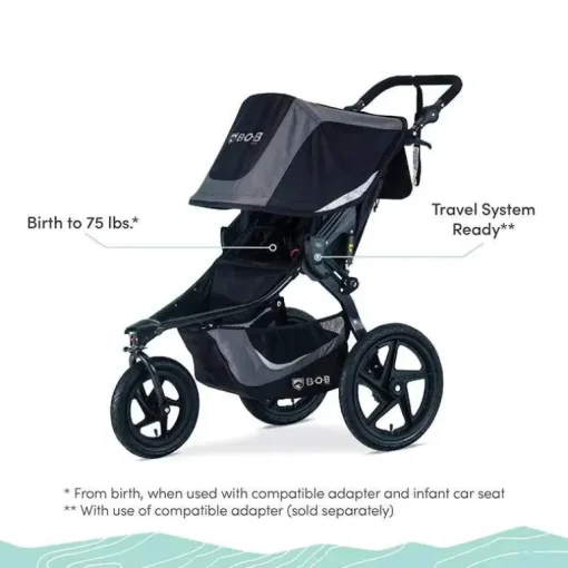 Britax - carrinho de corrida BOB Gear Revolution Flex 3.0, preto grafite