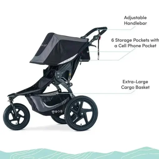 Britax - carrinho de corrida BOB Gear Revolution Flex 3.0, preto grafite
