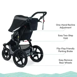 Britax - carrinho de corrida BOB Gear Revolution Flex 3.0, preto grafite