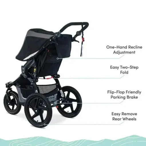 Britax - carrinho de corrida BOB Gear Revolution Flex 3.0, preto grafite