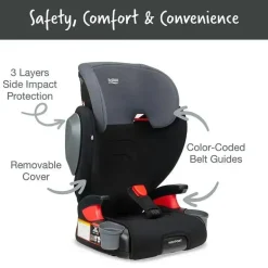 Britax - Highpoint 2-Stage Belt Positioning Booster Car Seat, Black Ombre