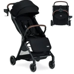 Britax - Juniper Compact On-The-Go Stroller, Raven Black