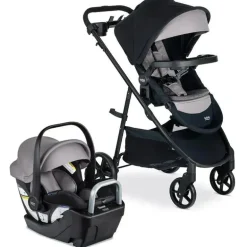 Britax - Willow Brook S+ Travel System com base Alpine Anti-Rebound, Grafite Onyx