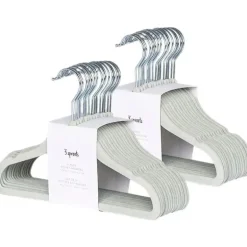 3 brotos - 15 unidades de cabides de veludo para bebês, verde