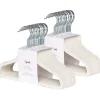 3 brotos - 15 unidades de cabides de veludo para bebês, creme