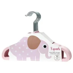 3 brotos - 10 unidades de cabides antiderrapantes de veludo rosa