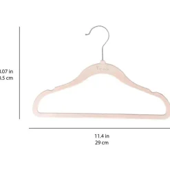 3 brotos - 15 unidades de cabides de veludo para bebês, rosa