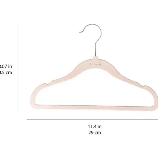 3 brotos - 15 unidades de cabides de veludo para bebês, rosa