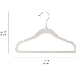 3 brotos - 15 unidades de cabides de veludo para bebês, cinza
