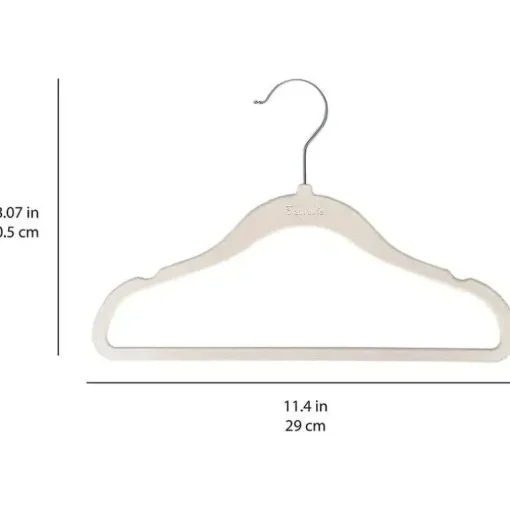 3 brotos - 15 unidades de cabides de veludo para bebês, creme