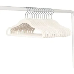 3 brotos - 15 unidades de cabides de veludo para bebês, creme