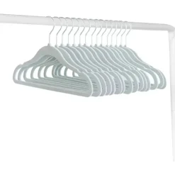3 brotos - cabides de veludo para bebês, antiderrapantes, duráveis, pacote com 15, azul