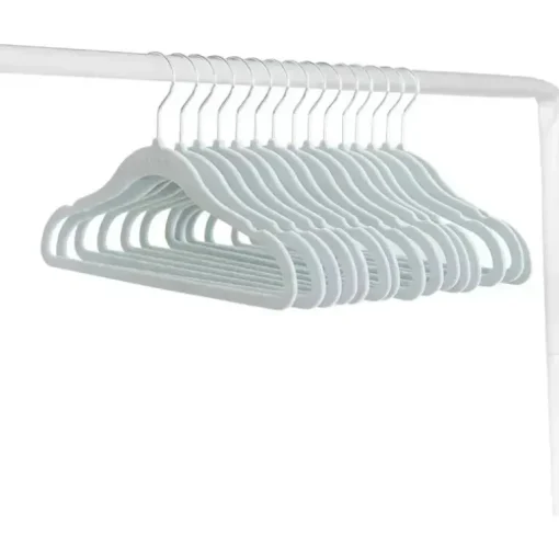 3 brotos - cabides de veludo para bebês, antiderrapantes, duráveis, pacote com 15, azul