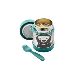 3 brotos - pote de comida de aço inoxidável, urso