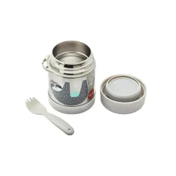 3 brotos - pote de comida de aço inoxidável, preguiça