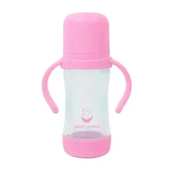 Brotos Verdes - Copo de Sorvete e Palha de Brotos Feito de Plantas e Vidro, Rosa