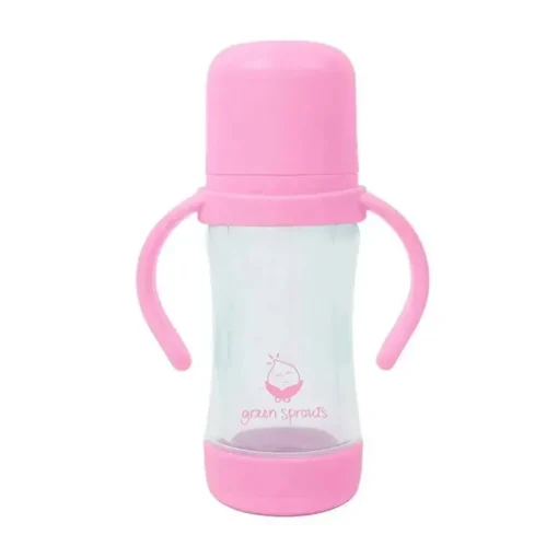 Brotos Verdes - Copo de Sorvete e Palha de Brotos Feito de Plantas e Vidro, Rosa