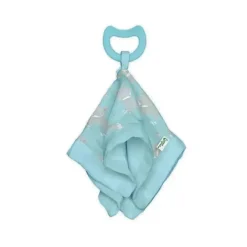 Brotos Verdes - Mordedor Aconchegante Feito de Algodão Orgânico, Aqua Fox