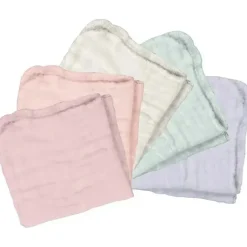 Brotos Verdes - Panos Absorventes de Musselina de Algodão Orgânico 5Pk, Rosa