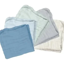Brotos Verdes - Panos Absorventes de Musselina de Algodão Orgânico 5Pk, Mirtilo