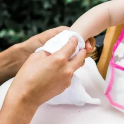 Brotos Verdes - Panos Absorventes de Musselina de Algodão Orgânico 5Pk, Rosa