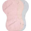 Brotos Verdes - Panos de Arroto de Musselina de Algodão Orgânico 3Pk, Rosa
